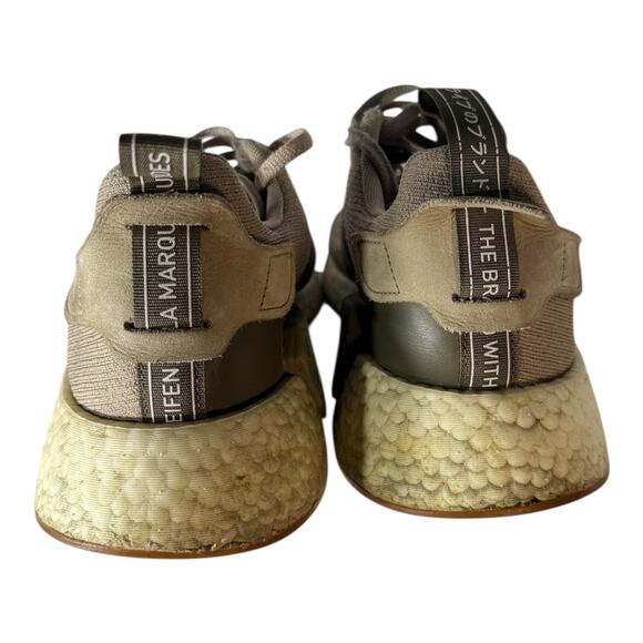 Adidas NMD R2 Running Shoes Sneakers Vapour Gray Tan Brown 2017 Mens Size 11 - Picture 4 of 7